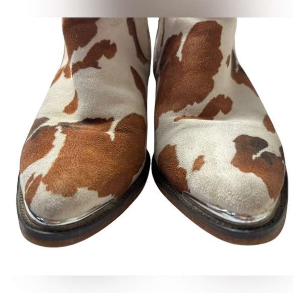 Arider Girl Dolly Cow Print Ankle Boot Brown and White women size 5.5 - Picture 7 of 14